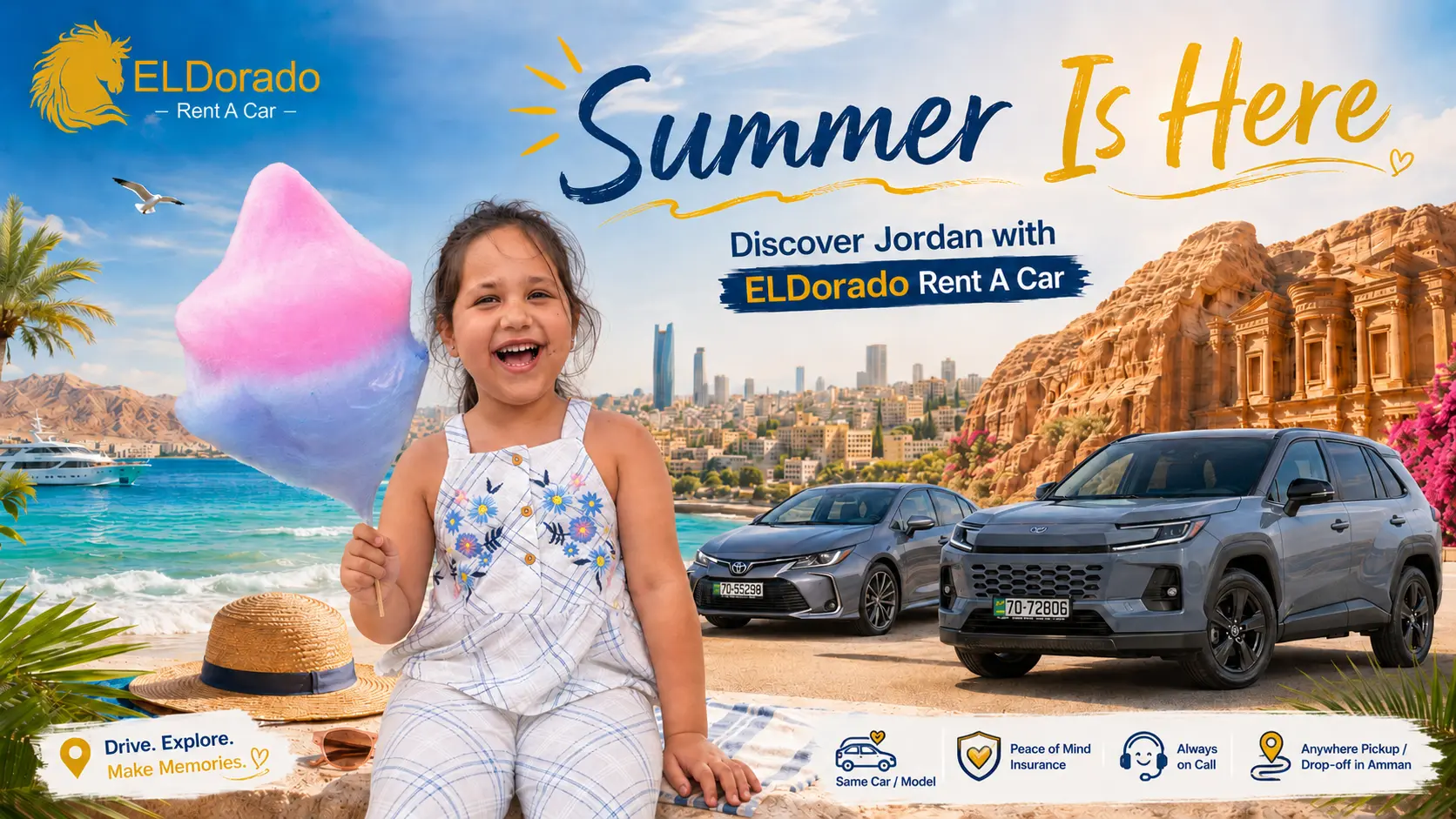 Summer is here with ELDorado Rent A Car - Discover Jordan